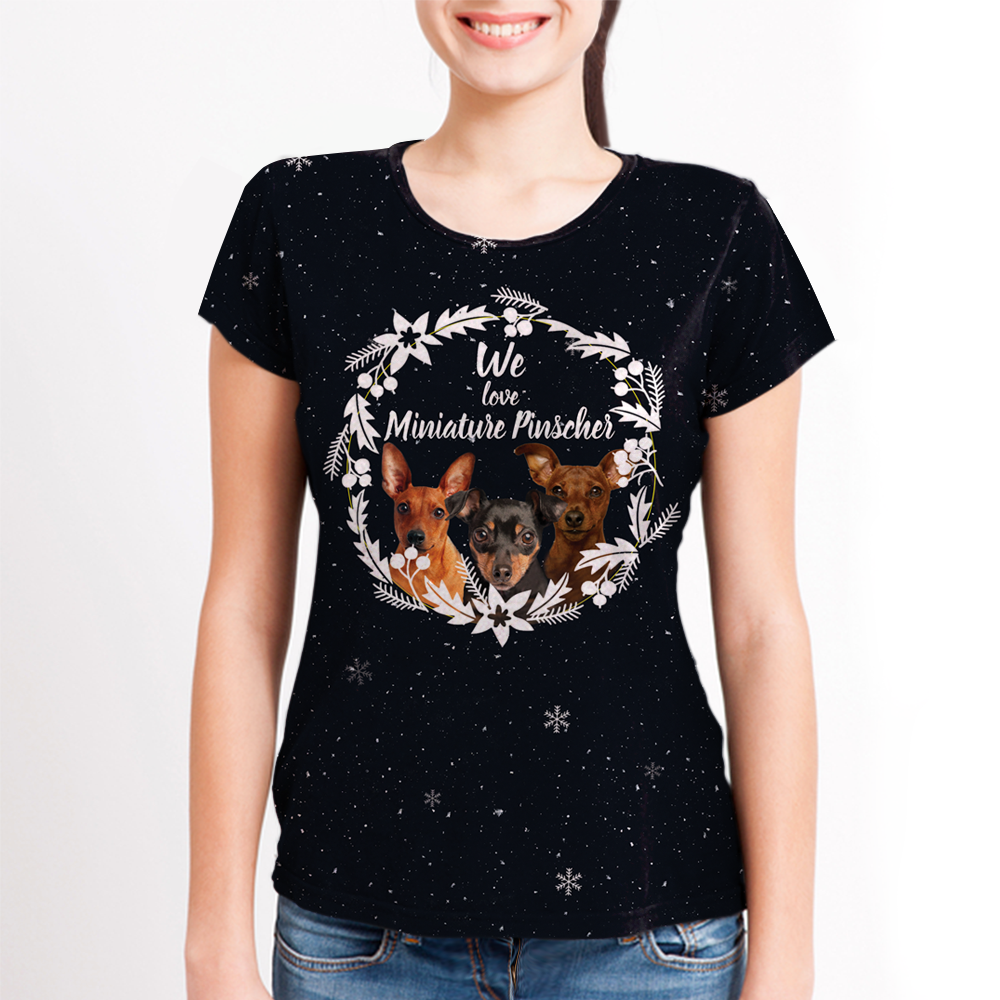 Herbst-Winter Zwergpinscher T-Shirt V1