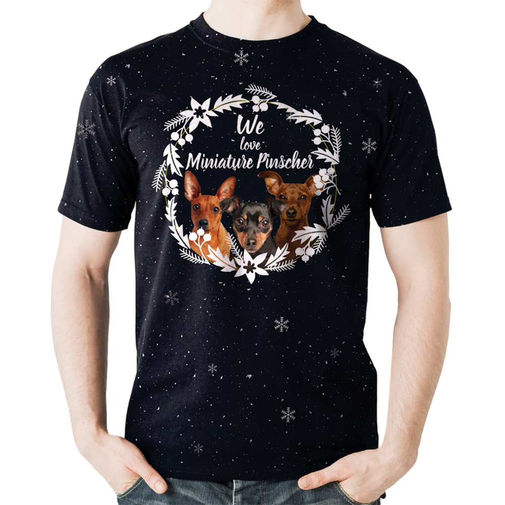 Herbst-Winter Zwergpinscher T-Shirt V1