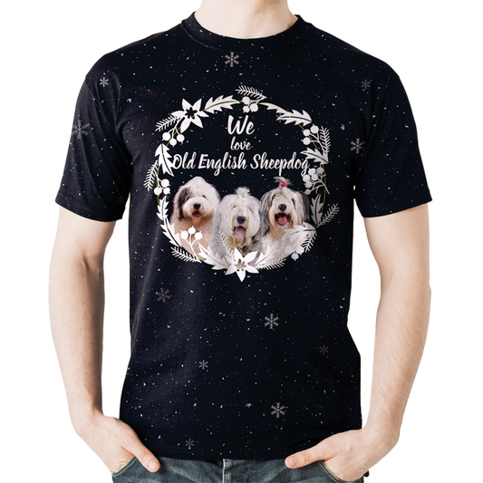 Fall-Winter Old English Sheepdog T-shirt V1