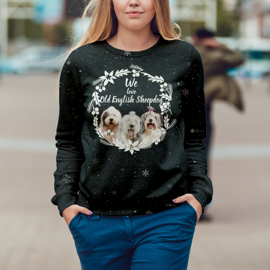 Herbst-Winter Old English Sheepdog Sweatshirt V1