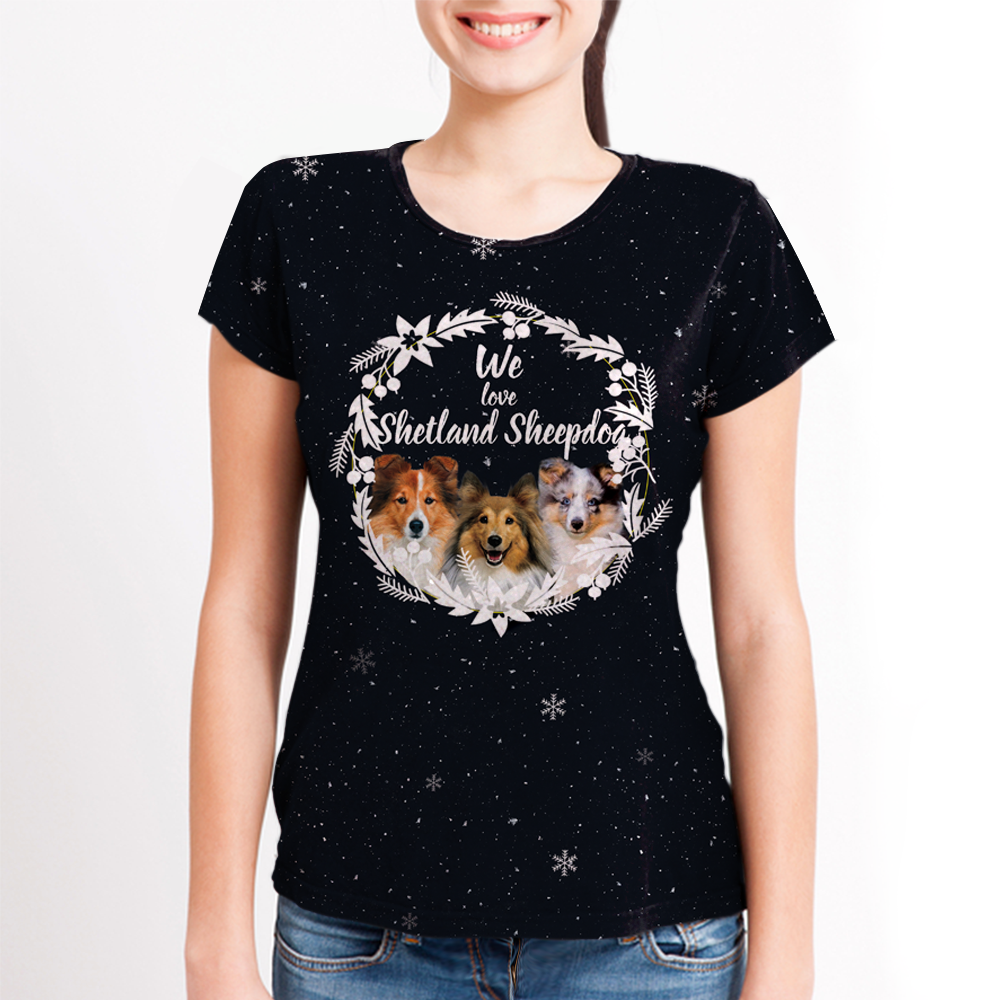 Fall-Winter Shetland Sheepdog T-shirt V1
