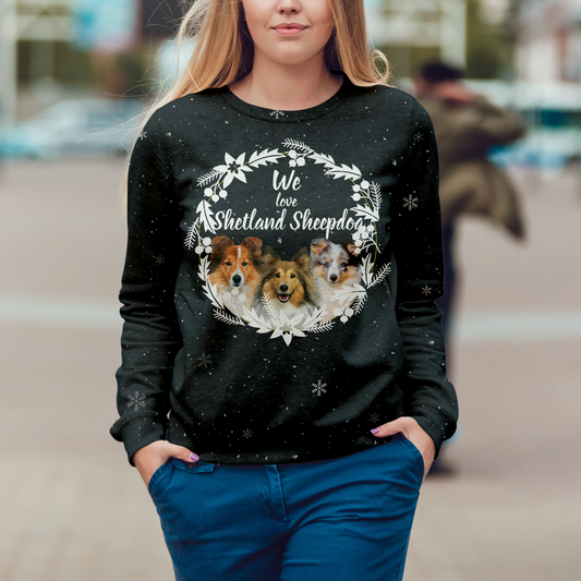 Herbst-Winter Shetland Sheepdog Sweatshirt V1