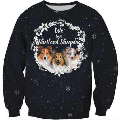 Herbst-Winter Shetland Sheepdog Sweatshirt V1