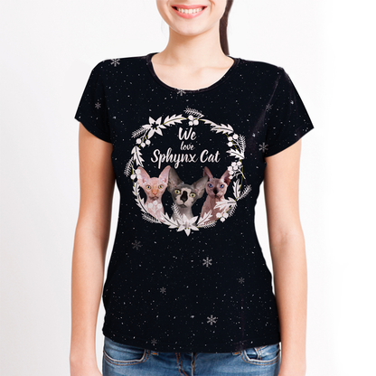 Fall-Winter Sphynx Cat T-shirt V1