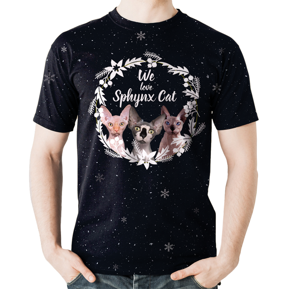 Fall-Winter Sphynx Cat T-shirt V1