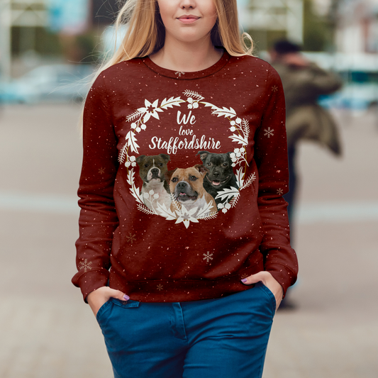 Sweat-shirt Automne-Hiver Staffordshire Bull Terrier V1