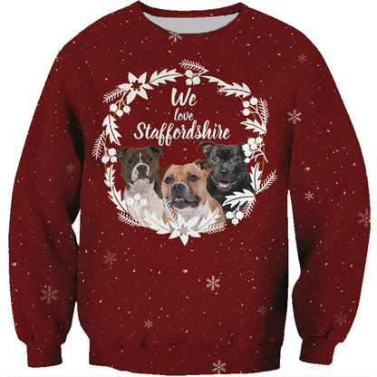 Fall-Winter Staffordshire Bull Terrier Sweatshirt V1
