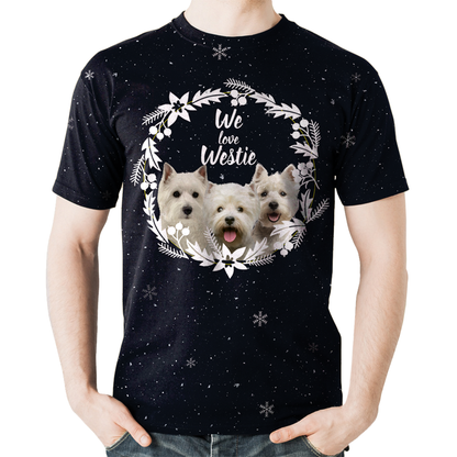 Herbst-Winter West Highland White Terrier T-Shirt V1