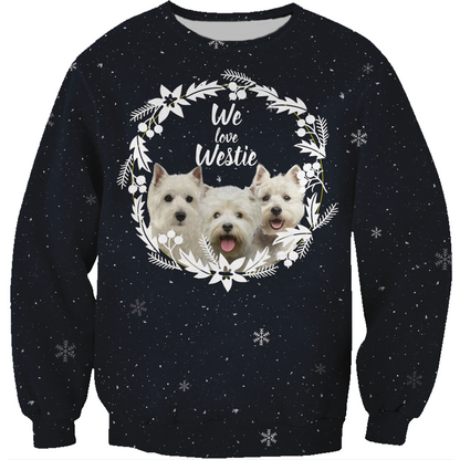 Sweat-shirt West Highland White Terrier automne-hiver V2