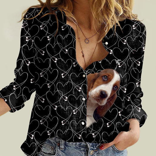 Basset Hound Will Steal Your Heart - Follus Women's Long-Sleeve Shirt