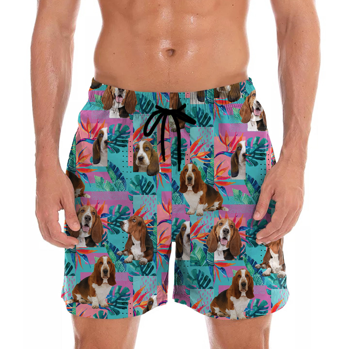 Basset Hound - Hawaii-Shorts V1