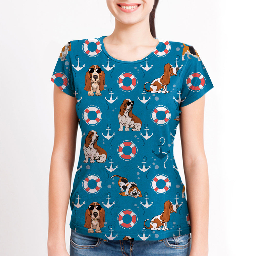 Basset Hound - Hawaiian T-Shirt V2