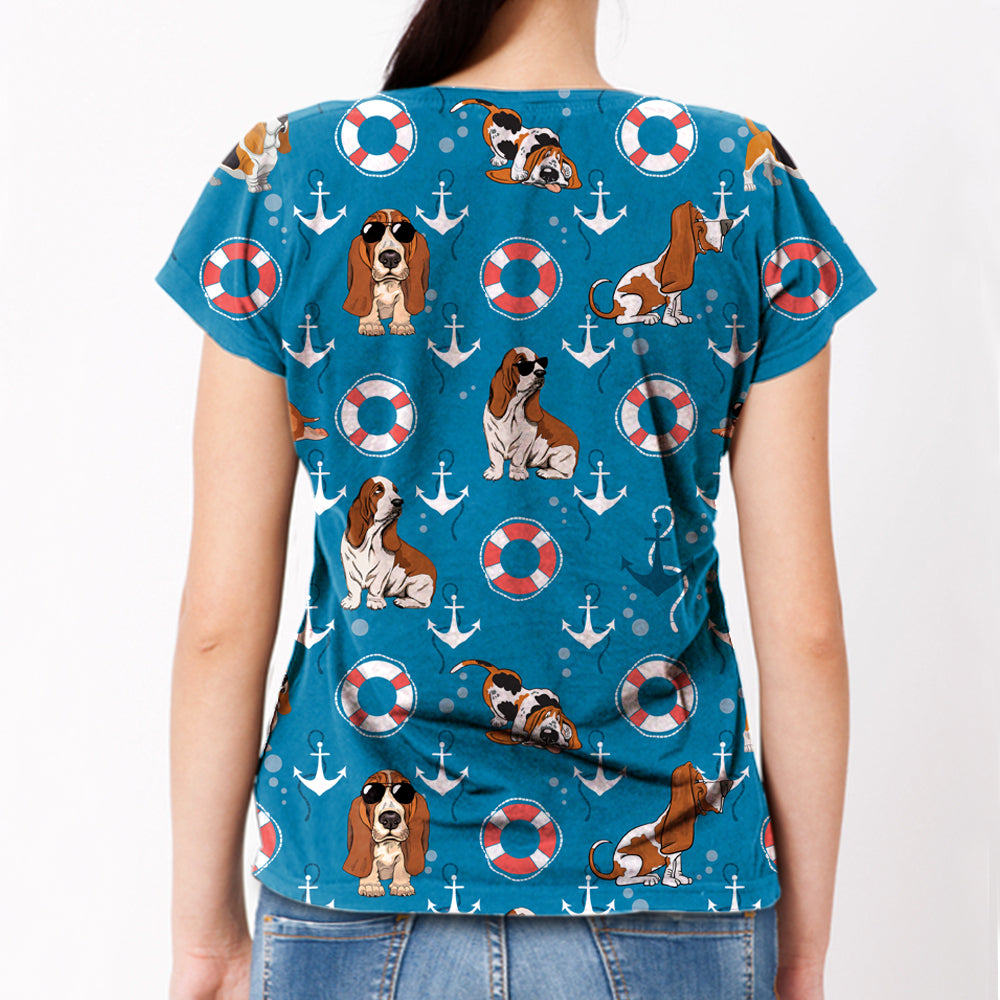 Basset Hound - Hawaiian T-Shirt V2