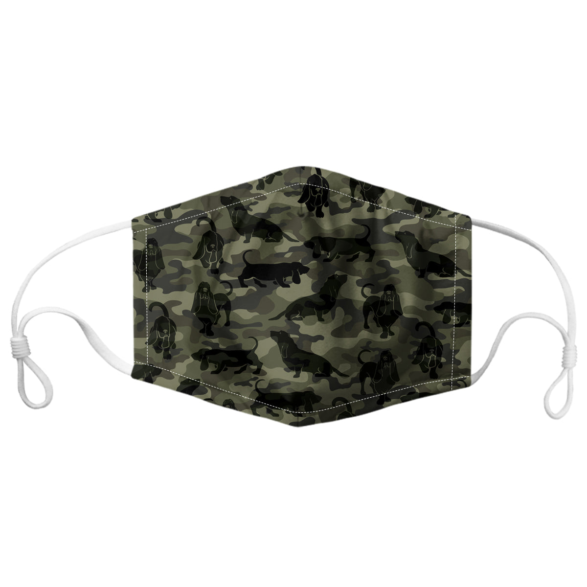 Masque F camouflage Basset Hound