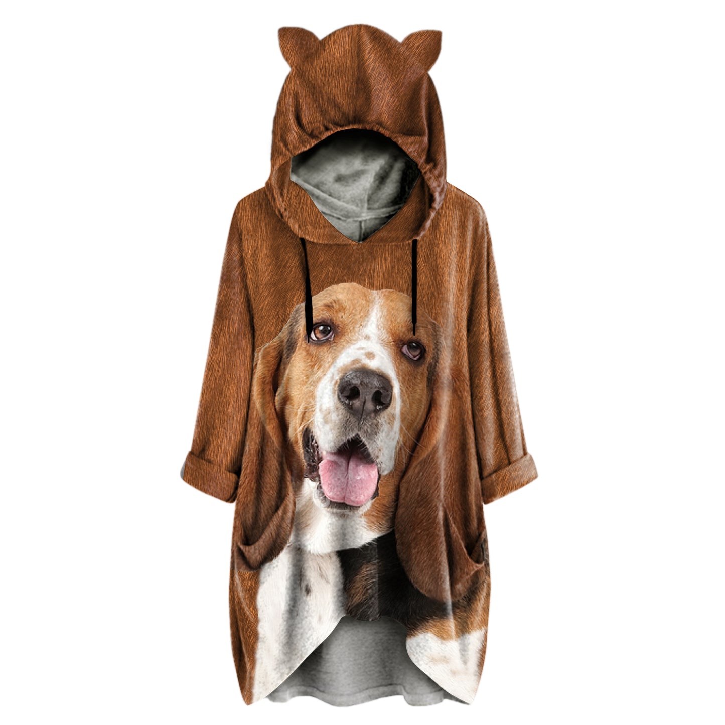 Basset Hound Mom - Kapuzenpullover mit Ohren V1