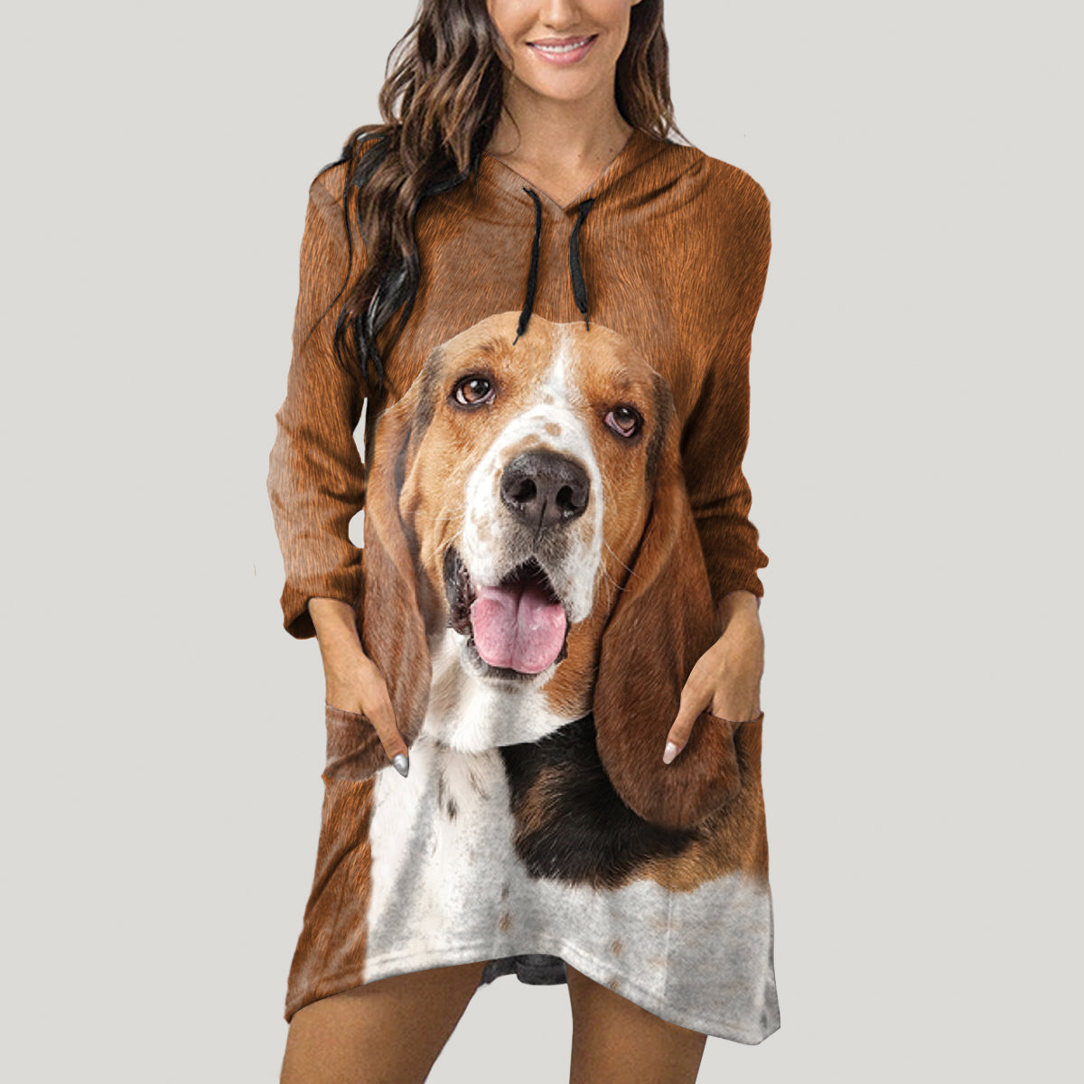 Basset Hound Mom - Kapuzenpullover mit Ohren V1