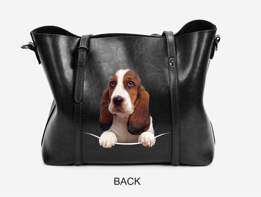 Basset Hound Einzigartige Handtasche V2