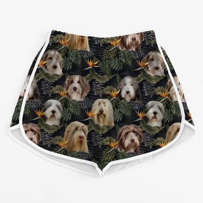 Bearded Collie - Bunte Damen-Laufshorts V2