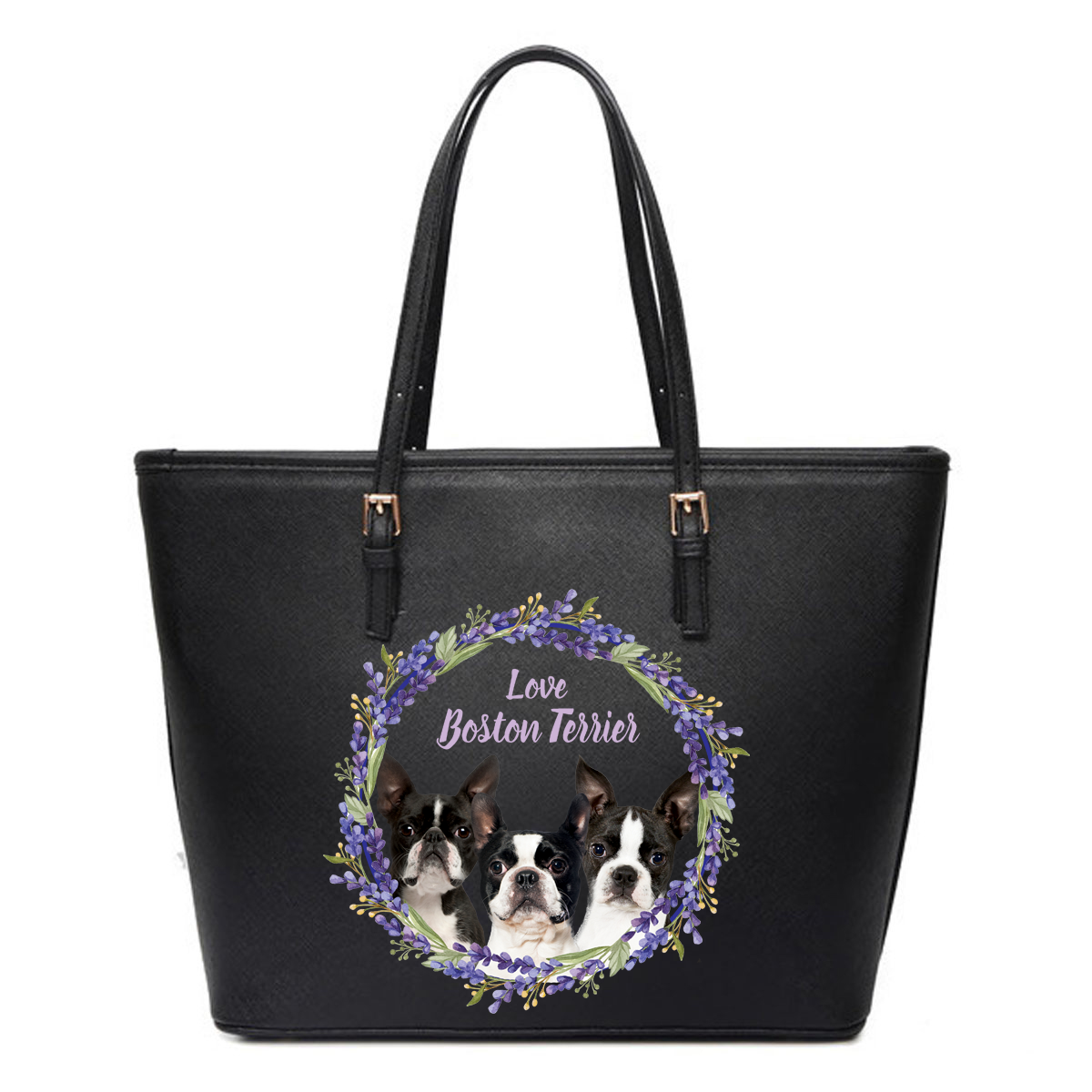 Beautiful Wreath - Boston Terrier Tote Bag V1