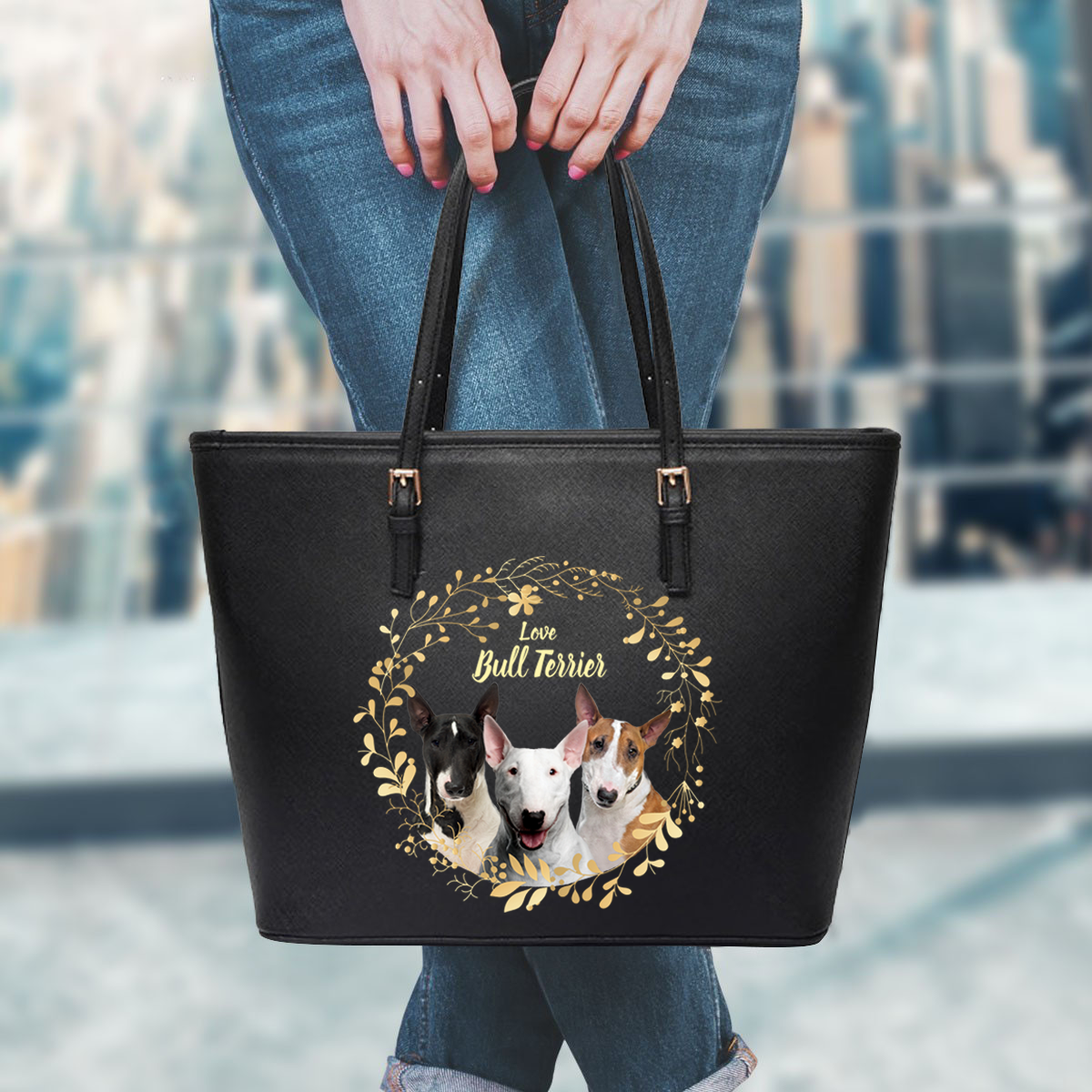 Beautiful Wreath - Bull Terrier Tote Bag V1