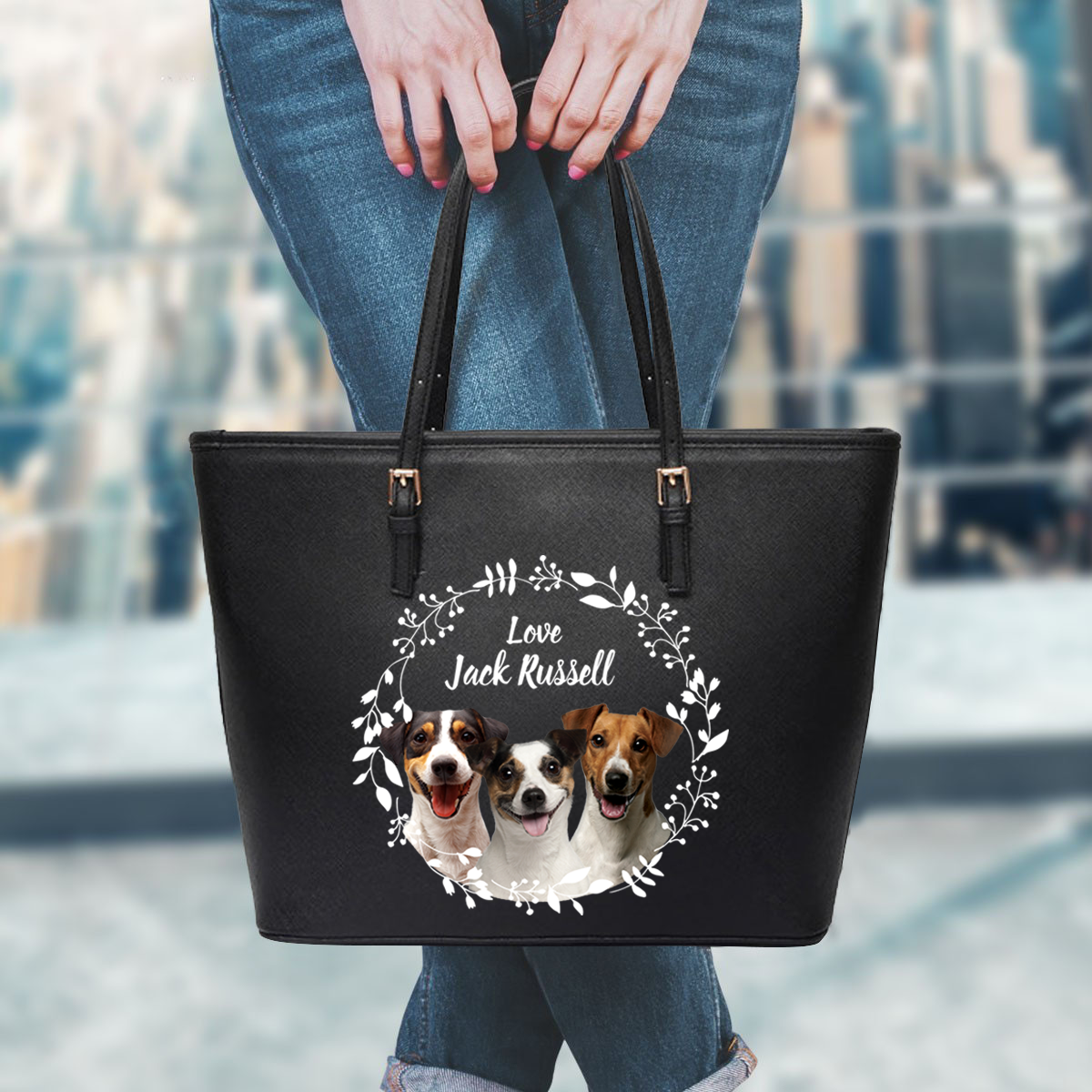 Beautiful Wreath - Jack Russell Tote Bag V1