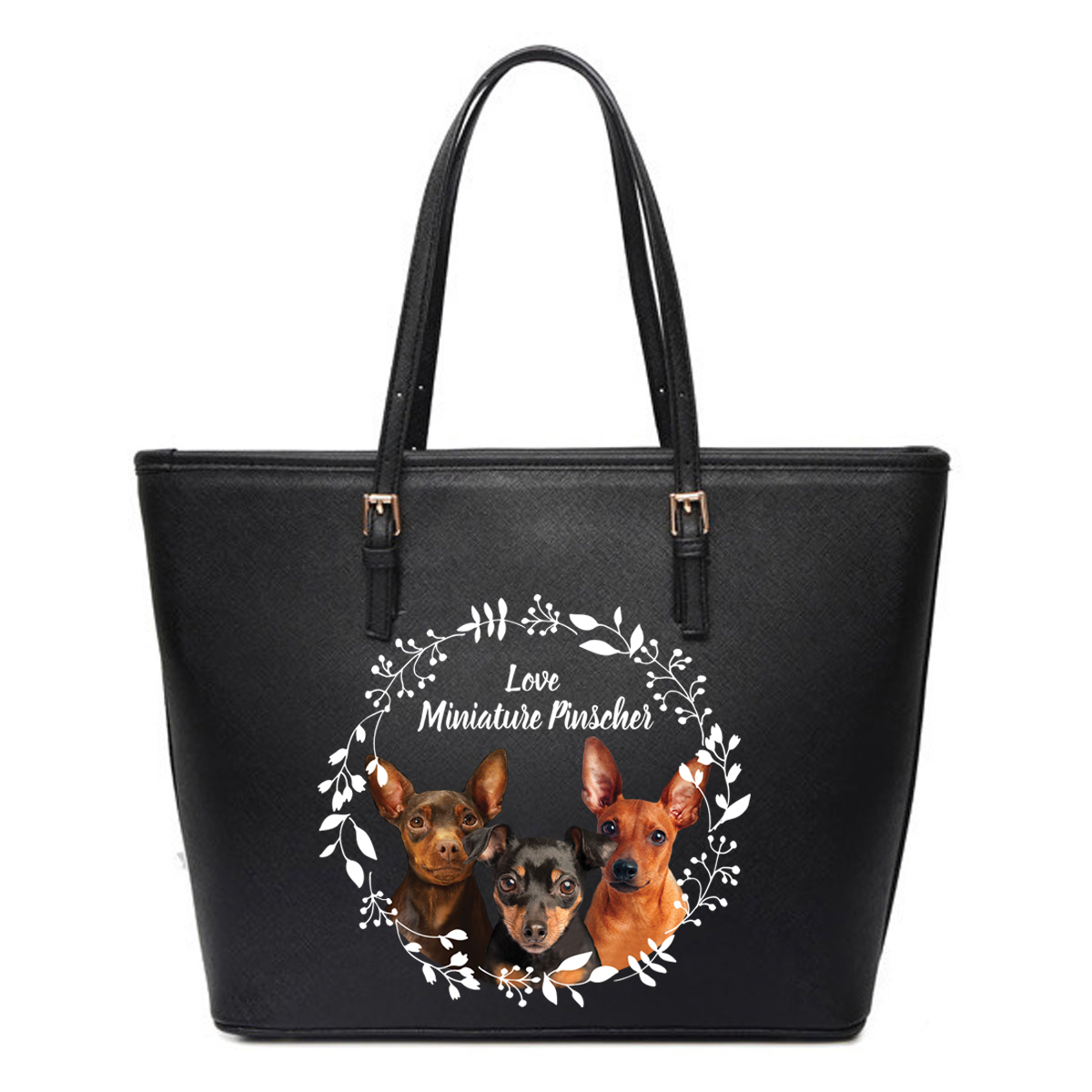 Beautiful Wreath - Miniature Pinscher Tote Bag V1