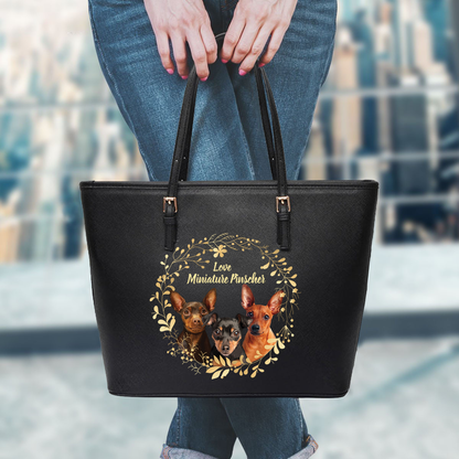 Beautiful Wreath - Miniature Pinscher Tote Bag V1