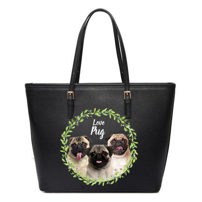 Beautiful Wreath - Pug Tote Bag V1