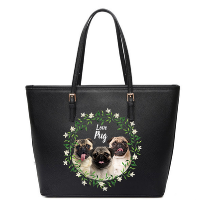 Beautiful Wreath - Pug Tote Bag V1