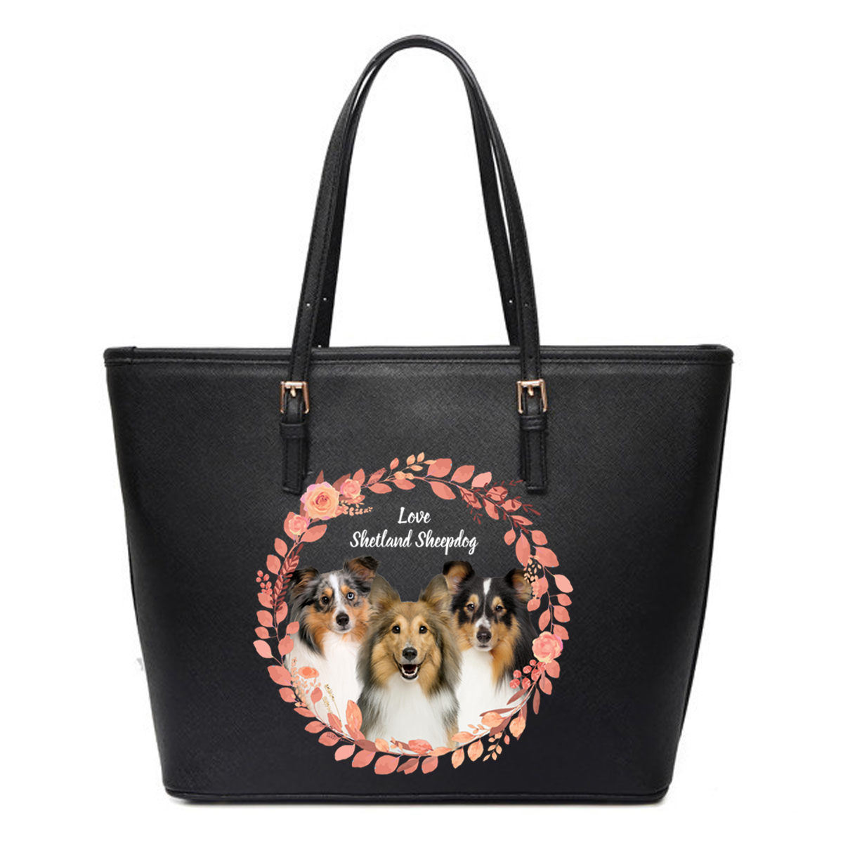 Beautiful Wreath - Shetland Sheepdog Tote Bag V1