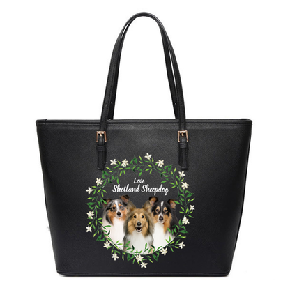 Beautiful Wreath - Shetland Sheepdog Tote Bag V1