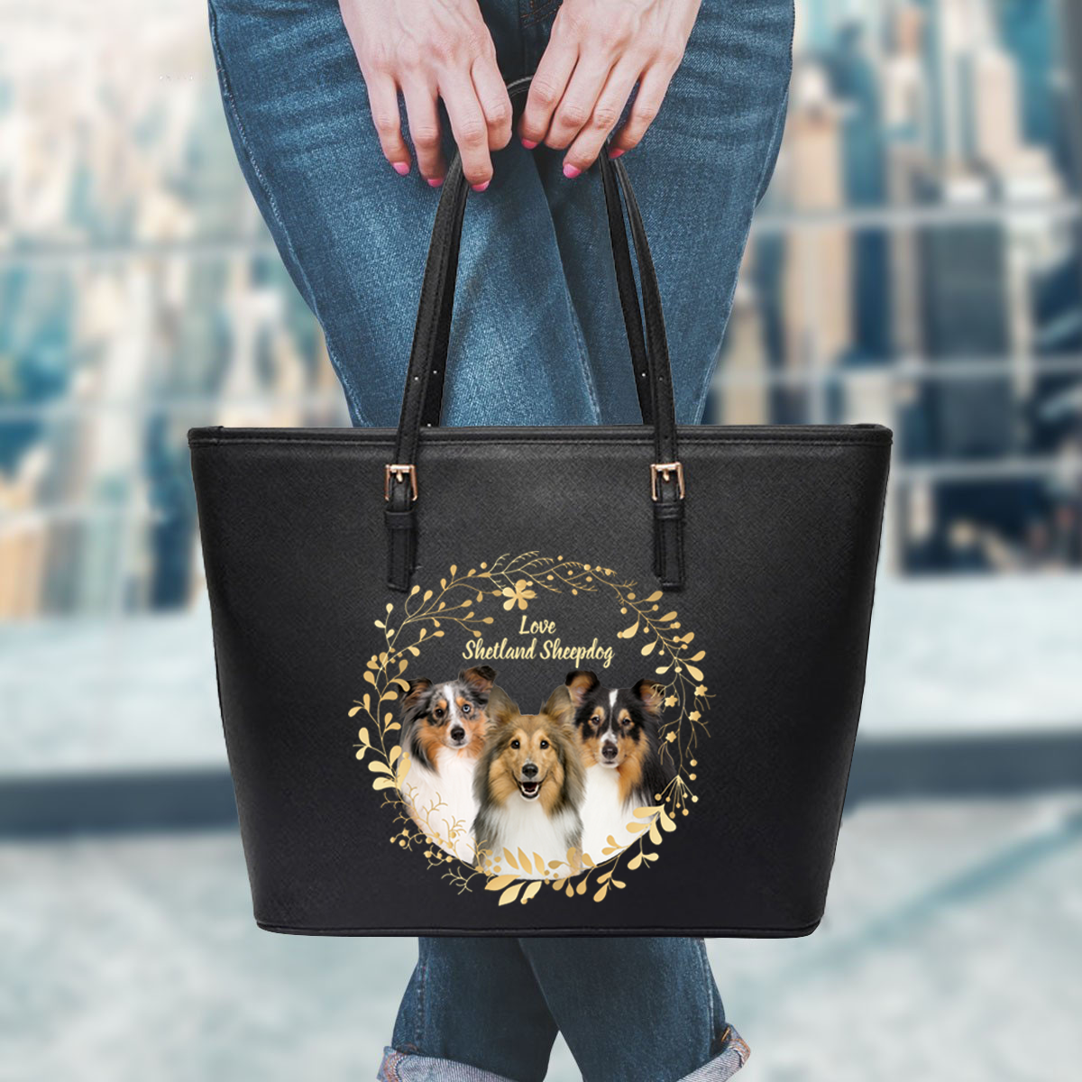 Beautiful Wreath - Shetland Sheepdog Tote Bag V1