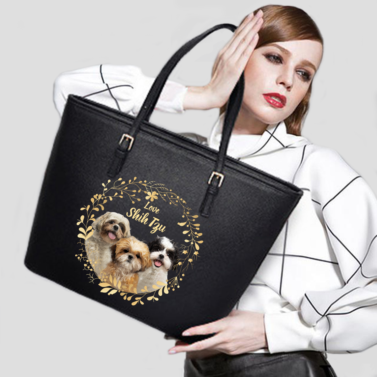 Beautiful Wreath - Shih Tzu Tote Bag V1