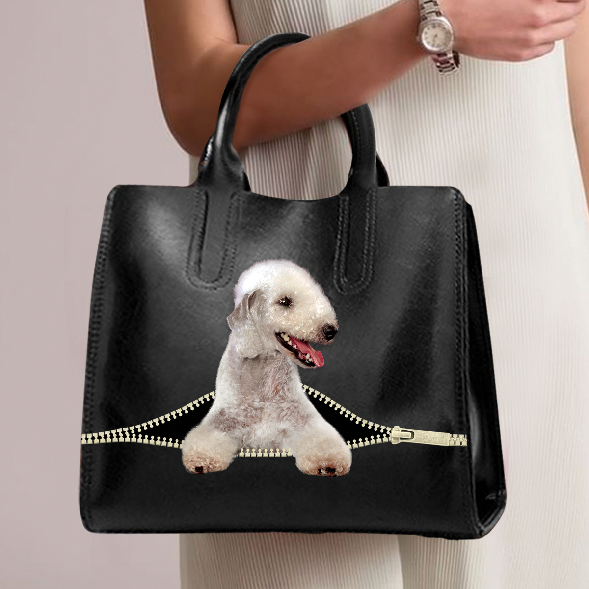 Bedlington Terrier Luxury Handbag V1