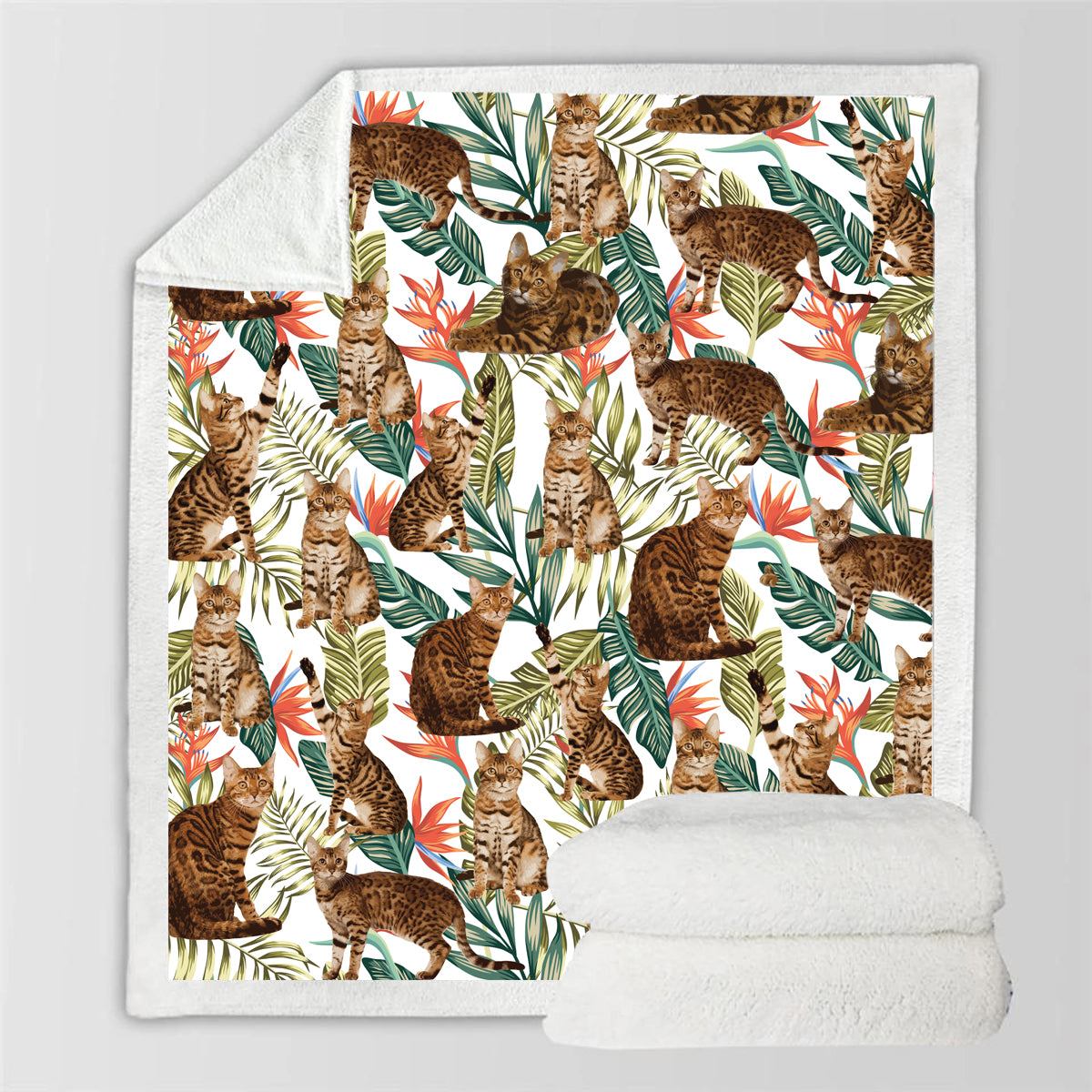 Bengal Cat - Colorful Blanket V2