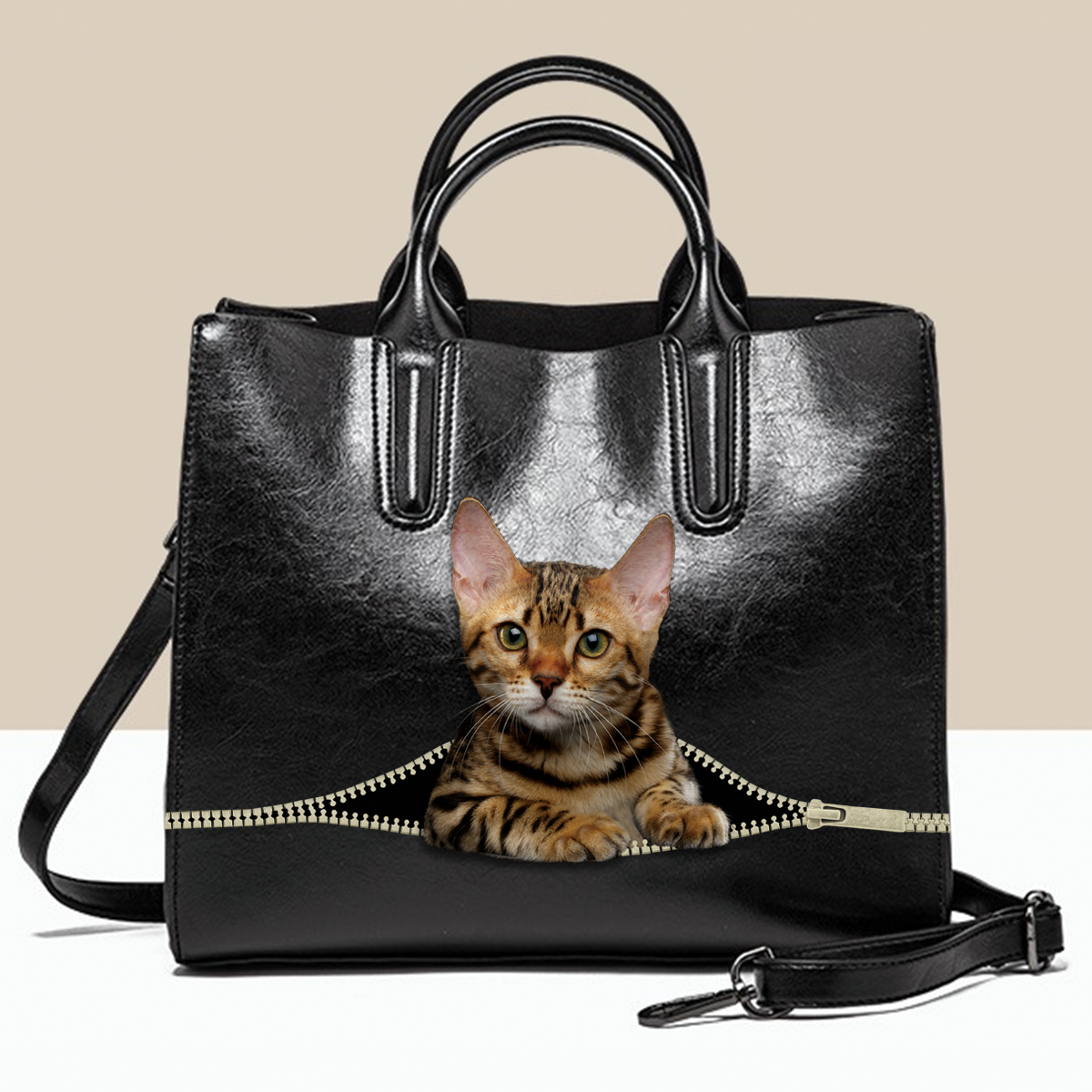 Bengal Cat Luxury Handbag V1