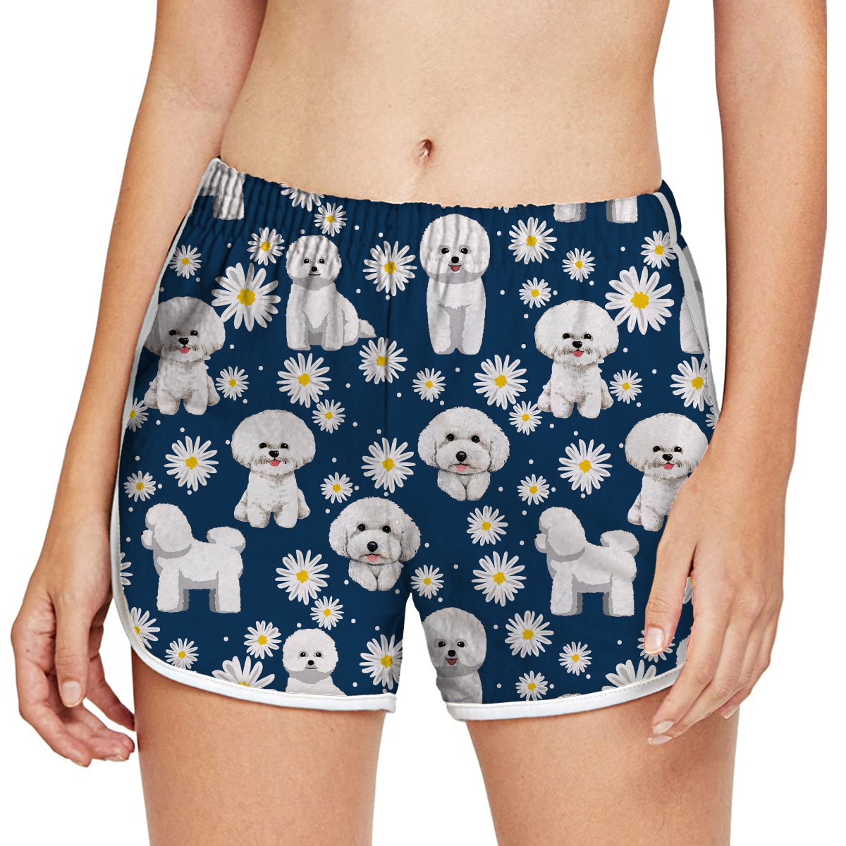 Bichon Frise - Short de course coloré pour femme V1