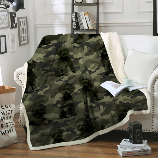 Couverture camouflage Bichon Frise V1