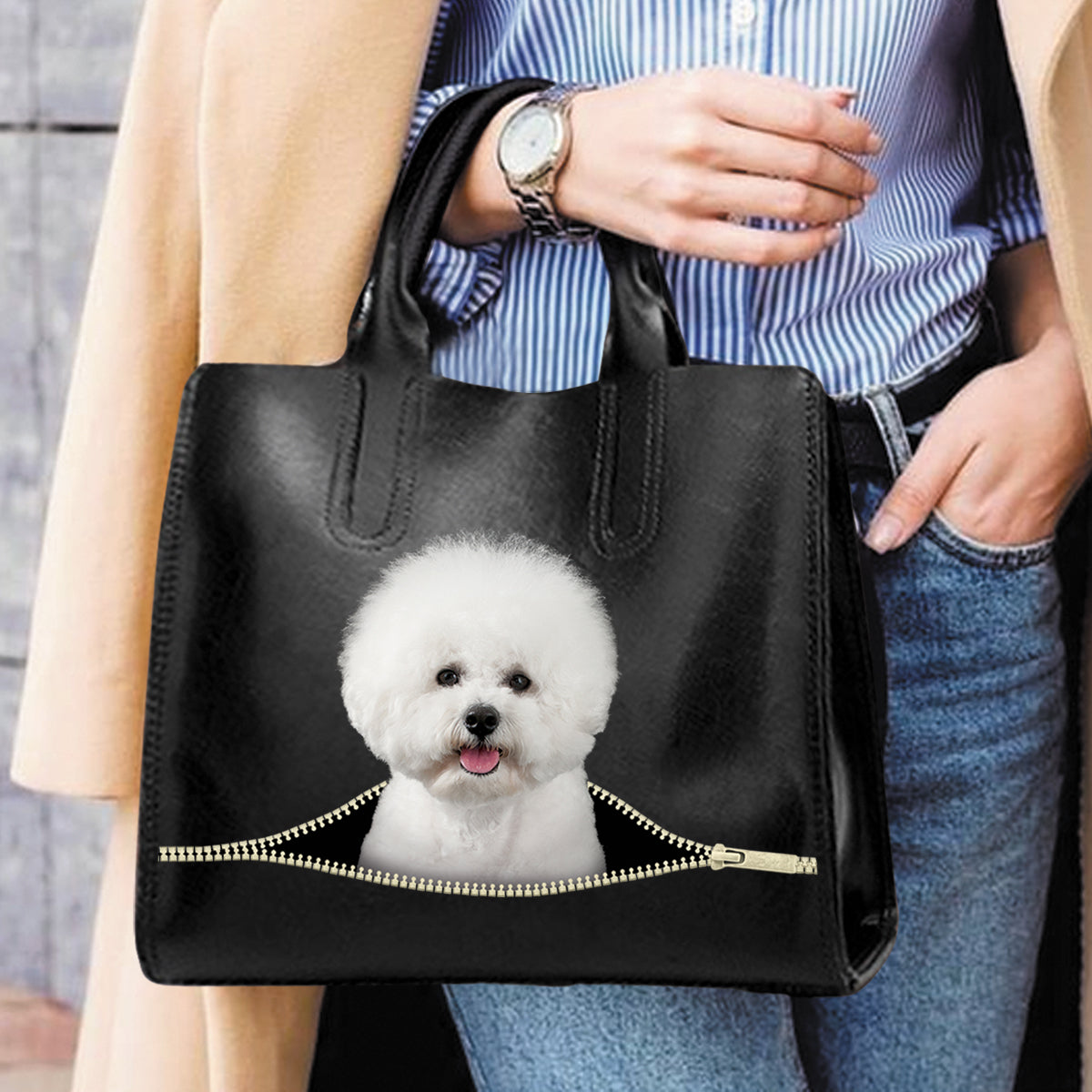 Bichon Frise Luxushandtasche V3