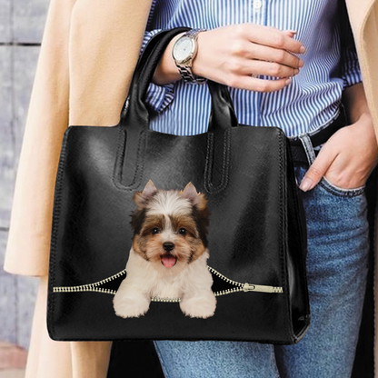 Biewer Terrier Luxushandtasche V1