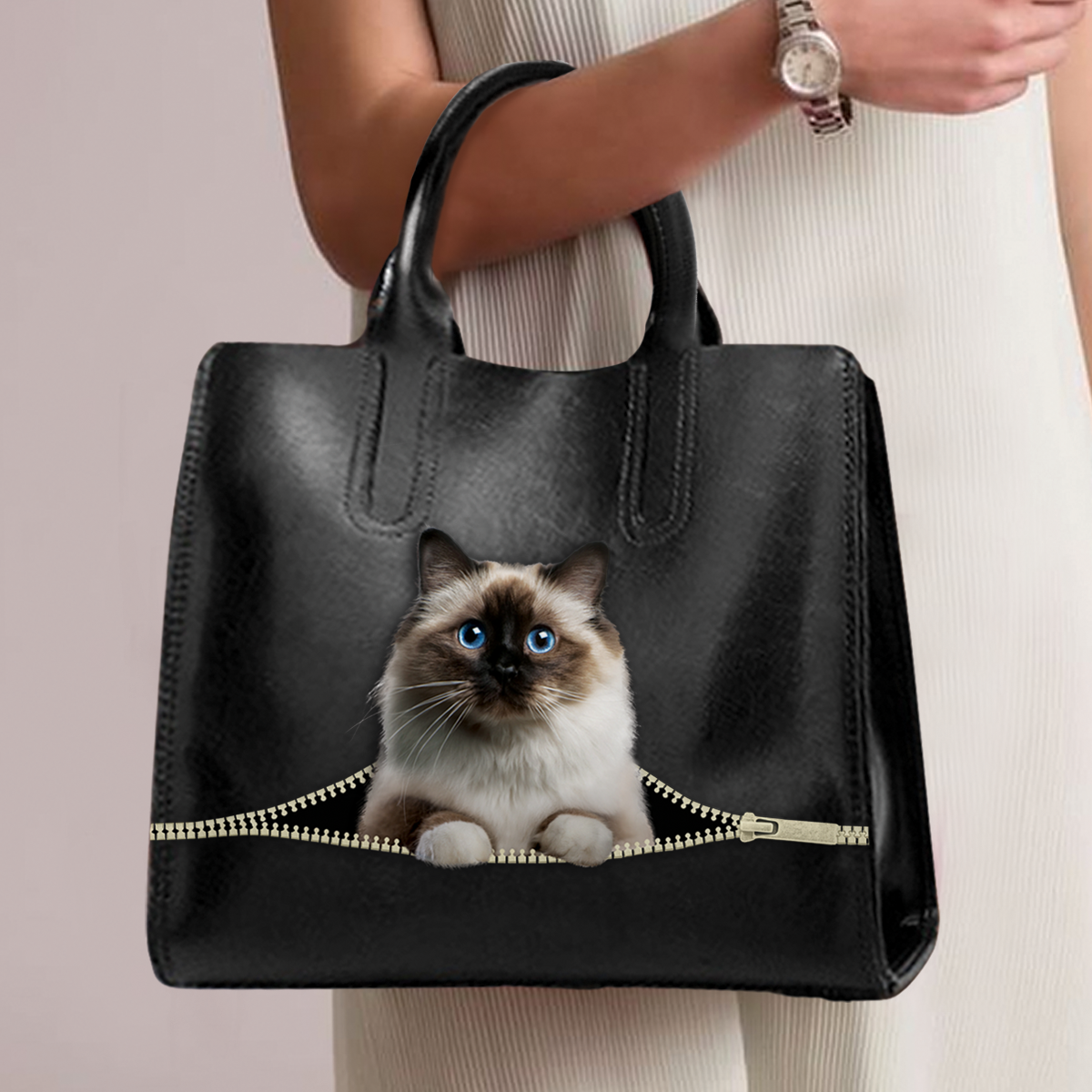 Birman Cat Luxury Handbag V1
