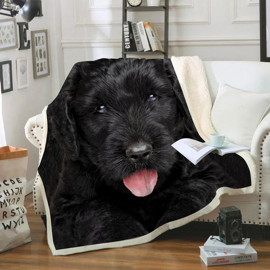 Black Russian Terrier Blanket