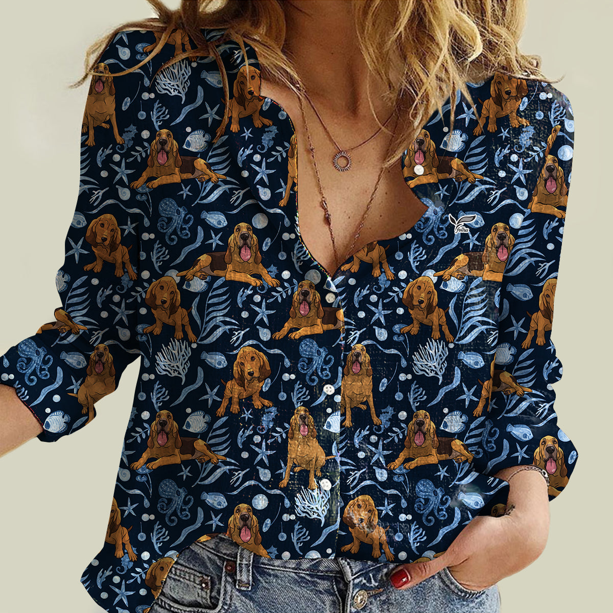 Beach Time - Bloodhound Women Shirt V1