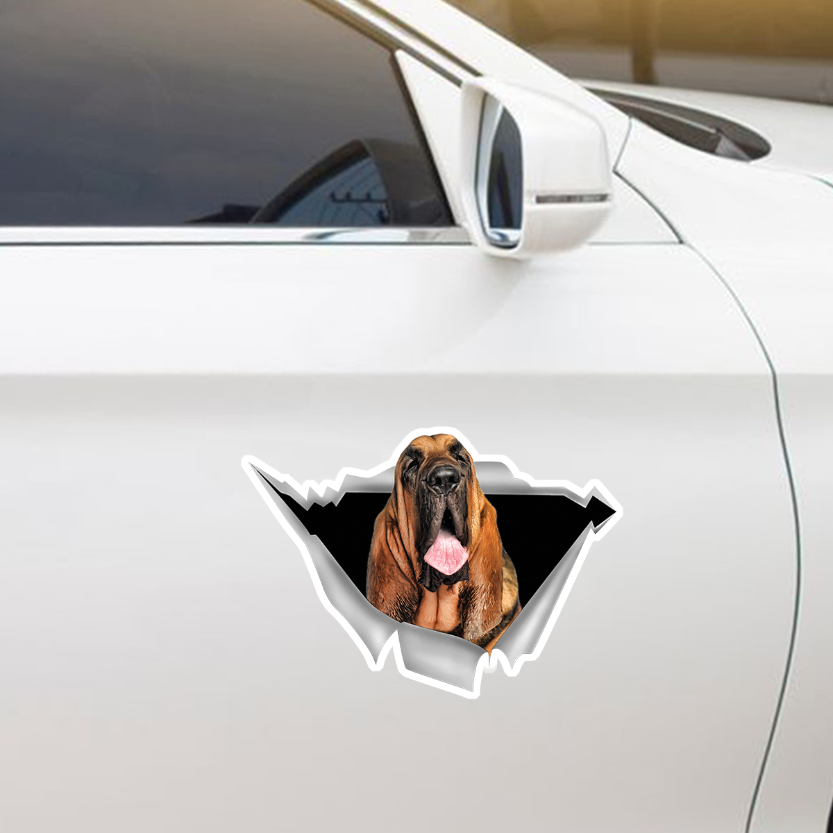 We Like Riding In Cars – Bloodhound Auto-/Tür-/Kühlschrank-/Laptop-Aufkleber V1