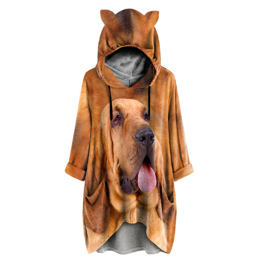 Bloodhound Mom - Sweat à capuche avec oreilles V1