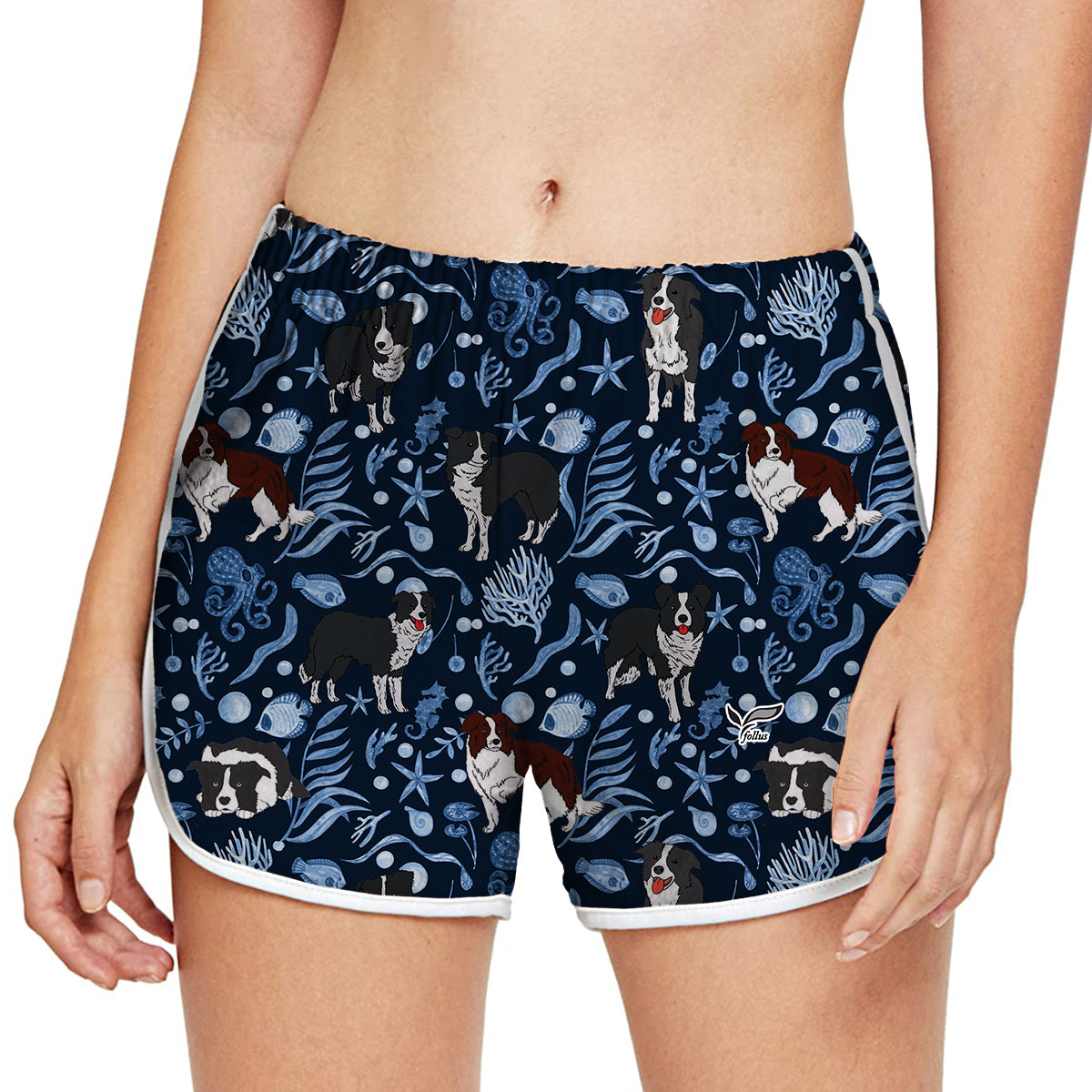 Border Collie - Colorful Women's Running Shorts V3