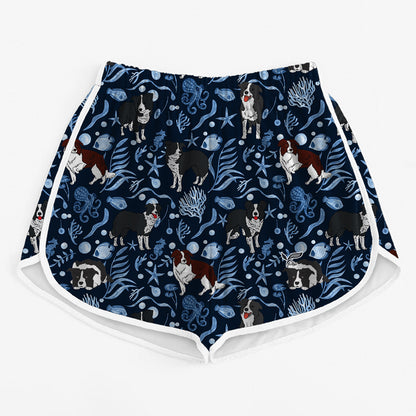 Border Collie - Colorful Women's Running Shorts V3