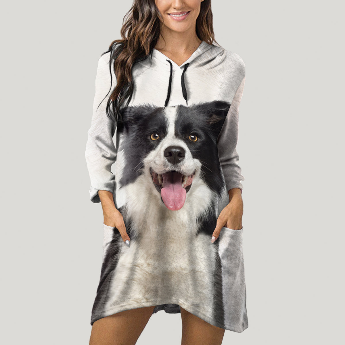 Border Collie Mom - Hoodie With Ears V1