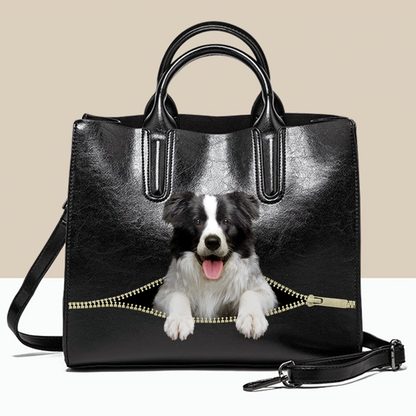 Border Collie Luxury Handbag V1