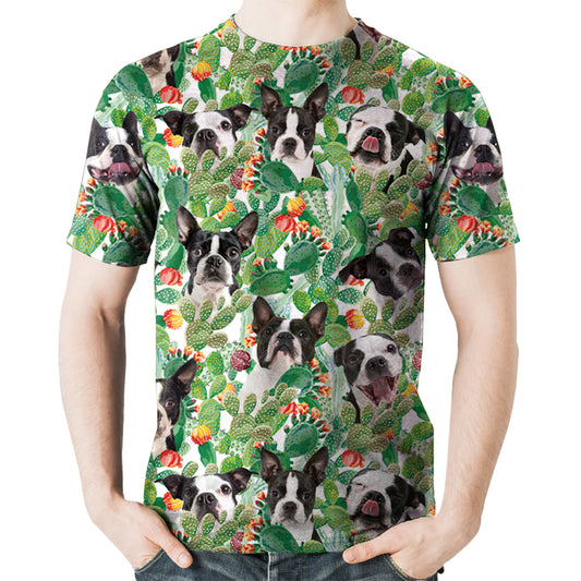 Boston Terrier - T-Shirt Hawaïen V3